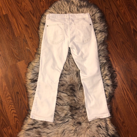 FREE PEOPLE Stark White Slim Kick Cropped Jeans - Picture 9 of 9